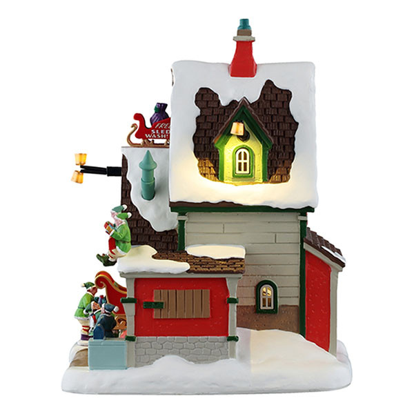 Lemax Kerstdorp | Lemax | The Elf Service Sleigh & Sled Repair | Santa’s Wonderland (Led, Handgeschilderd) 55315 K151001109 - 2