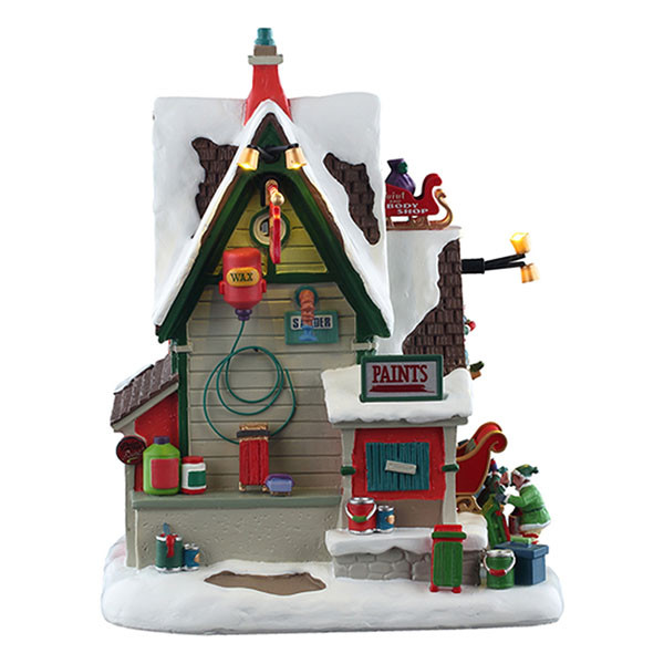 Lemax Kerstdorp | Lemax | The Elf Service Sleigh & Sled Repair | Santa’s Wonderland (Led, Handgeschilderd) 55315 K151001109 - 3