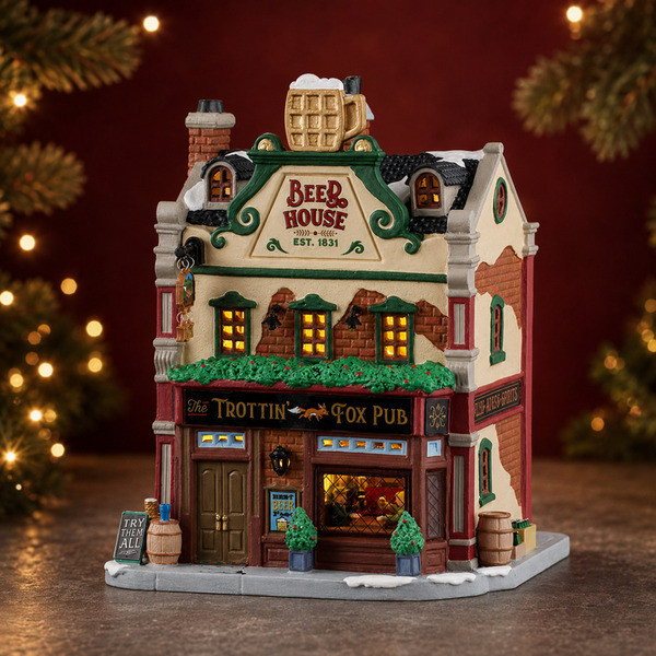 Lemax Kerstdorp | Lemax | The Trottin' Fox Pub | Caddington Village (Led, Porselein, Handgeschilderd) 65555-EU K151001492 - 2