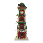 Lemax Kerstdorp | Lemax | The Village Square Clock Tower | Santa’s Wonderland (Batterijgevoed, Led) 55320 K151001110 - 2