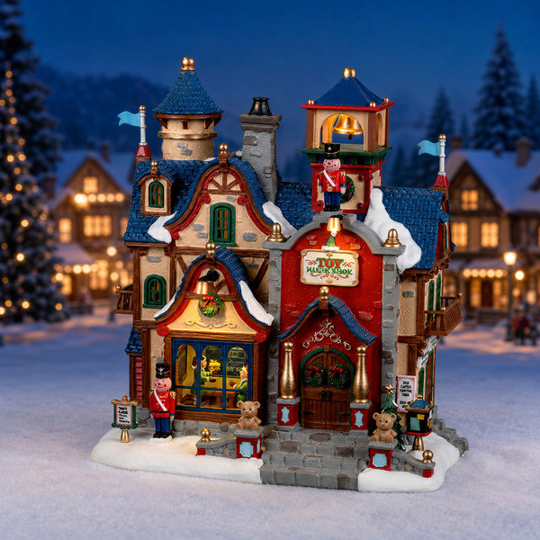 Lemax Kerstdorp | Lemax | Toy Making School | Santa's Wonderland (Batterijgevoed, Led, Handgeschilderd) 25927 K151001525 - 2