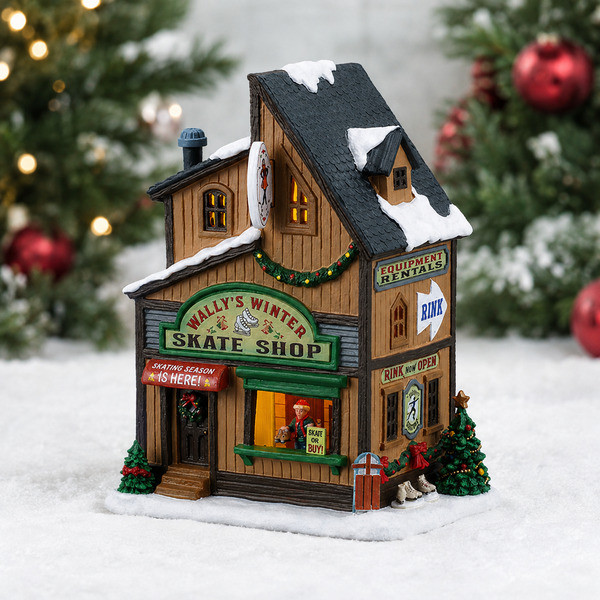 Lemax Kerstdorp | Lemax | Wally's Winter Skate Shop | Vail Vilage (Led, Handgeschilderd) 65539-EU K151001547 - 2