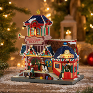Lemax Kerstdorp | Lemax | Wonderland Rail | Santa's Wonderland (Batterijgevoed, Led, Handgeschilderd) 55351 K151001522 - 2