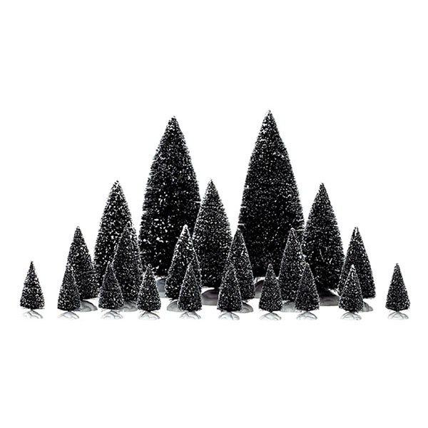 Lemax Kerstdorp accesoire | Lemax | Assorted Pine Trees | General Products (Set van 21, Handgeschilderd)  4768 K151001197 - 1