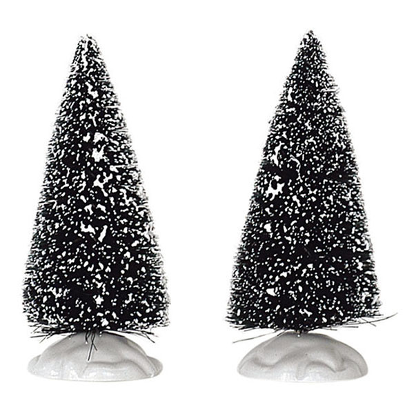 Lemax Kerstdorp accessoire | Lemax | Bristle Tree | General Products (Small, Set van 2, Handgeschilderd)  14004 K151001201 - 1