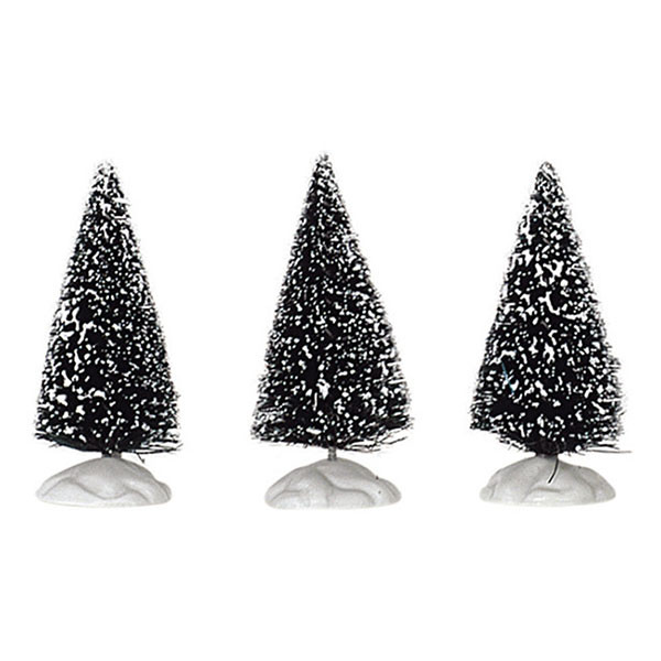 Lemax Kerstdorp accessoire | Lemax | Bristle Tree | (Mini, Set van 3, Handgeschilderd)  4763 K151001196 - 1