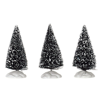Lemax Kerstdorp accessoire | Lemax | Bristle Tree | Set van 3 (Mini, Handgeschilderd)  4763 K151001196 - 1