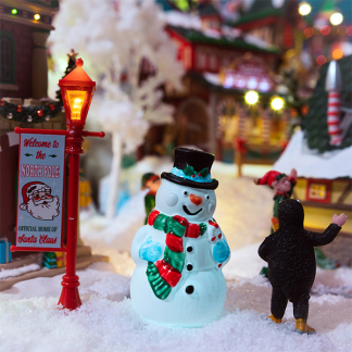 Lemax Kerstdorp accessoire | Lemax | North Pole Lamppost | Santa’s Wonderland | Set van 2 (Batterijgevoed, Led, Handgeschilderd) 34091 K151001148 - 2