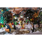 Lemax Kerstdorp accessoire | Lemax | Plastic Picket Fence | General Products (Set van 7, Handgeschilderd)  14388 K151001170 - 2