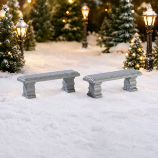 Lemax Kerstdorp accessoire | Lemax | Plaza Bench | General Products | Set van 2 74236 K151001599 - 2