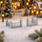 Lemax Kerstdorp accessoire | Lemax | Plaza Fence | General Products | Set van 4 (Handgeschilderd) 74237 K151001597 - 2