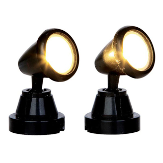 Lemax Kerstdorp accessoire | Lemax | Round Spot Light | General Products (Set van 2, Led, Handgeschilderd) 44756 K151001224 - 1