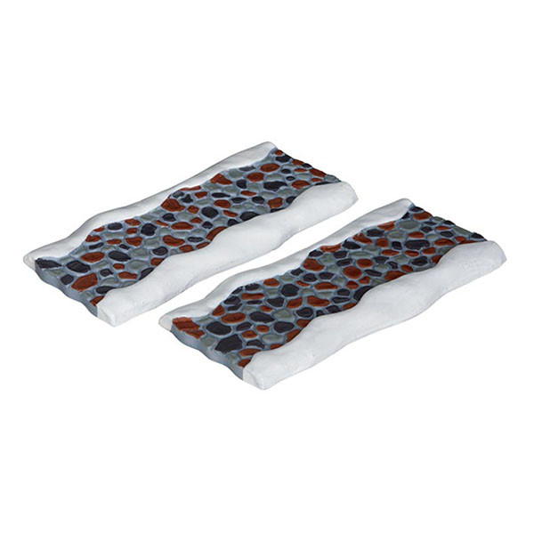 Lemax Kerstdorp accessoire | Lemax | Stone Road – Straight | General Products (Set van 2, Handgeschilderd) 34644 K151001179 - 1