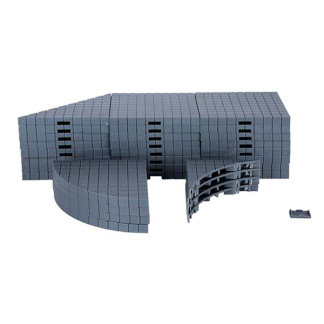Lemax Kerstdorp ondergrond | Lemax | Plaza System | General Products (Set van 32, Grijs) 64099 K151001186