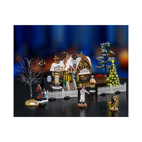 Lemax Kerstdorp set | Lemax | Devaney's Bakery Set | Caddington Village | Set van 17 (Led, Handgeschilderd) 66712-EU K151001499 - 1