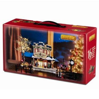 Lemax Kerstdorp set | Lemax | Holly Jolly Junction Set | Caddington Village (Set van 16, Led, Porselein, Handgeschilderd) 56672-EU K151001213 - 2