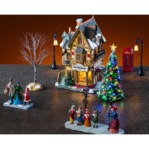 Lemax Kerstdorp set | Lemax | Tannenbaum Christmas Shoppe Set | Caddington Village (Set van 11, Led, Porselein, Handgeschilderd) 56678-EU K151001219 - 1