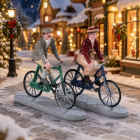 Lemax Kerstminiatuur | Lemax | Bike Ride Date | Caddington Village | Set van 2 (Handgeschilderd) 92763 K151001510 - 2