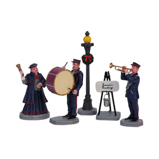 Lemax Kerstminiatuur | Lemax | Christmas Band | Caddington Village | Set van 5 (Handgeschilderd) 62323 K151001511