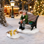Lemax Kerstminiatuur | Lemax | Feeding Pigeons | Caddington Village | Set van 2 (Handgeschilderd) 42905 K151001506 - 2