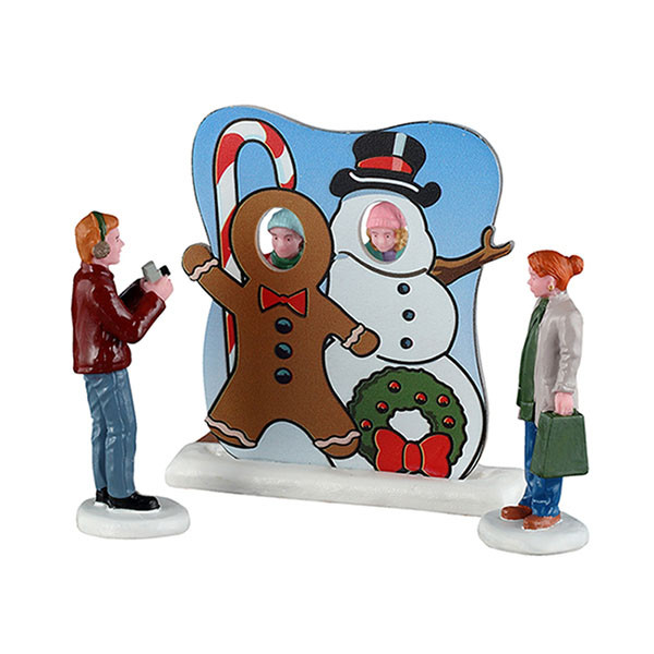Lemax Kerstminiatuur | Lemax | Frosty Photo Op | Harvest Crossing | Set van 3 (Handgeschilderd) 52533 K151001540 - 1