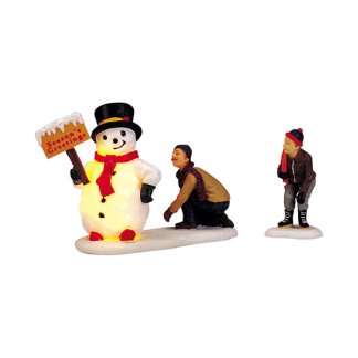 Lemax Kerstminiatuur | Lemax | Frosty's Friendly Greeting | General Products | Set van 2 (Led, Handgeschilderd) 04511 K151001586