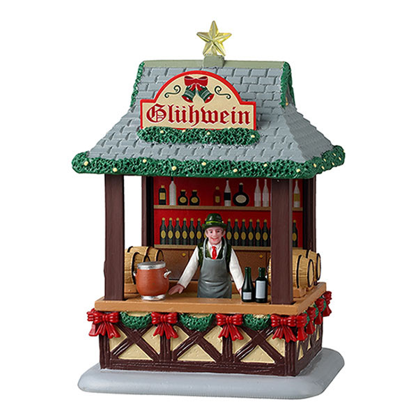 Lemax Kerstminiatuur | Lemax | Glühwein Booth | Caddington Village (Handgeschilderd) 43714 K151001136 - 1
