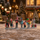 Lemax Kerstminiatuur | Lemax | Holiday Shoppers | Caddington Village | Set van 6 (Handgeschilderd) 92683 K151001509 - 2