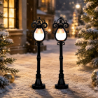 Lemax Kerstminiatuur | Lemax | Parisian Street Lamp | Caddington Village | Set van 2 (Led, Handgeschilderd) 44757 K151001513 - 2