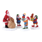 Kerstminiatuur | Lemax | Present Procession | Santa’s Wonderland (Set van 4 figuren, Handgeschilderd)