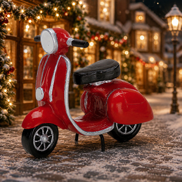 Lemax Kerstminiatuur | Lemax | Red Moped | General Products (Handgeschilderd) 74610 K151001593 - 2