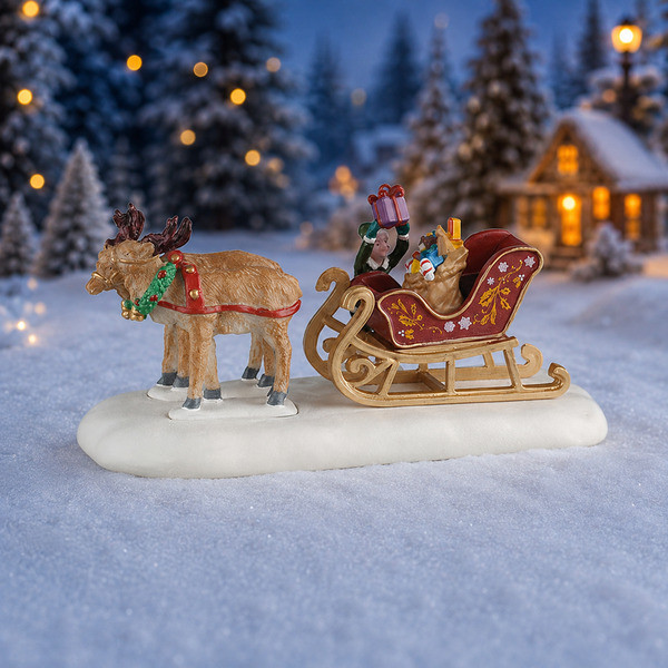 Lemax Kerstminiatuur | Lemax | Sled Of Toys | Santa's Wonderland (Handgeschilderd) 63811 K151001532 - 2