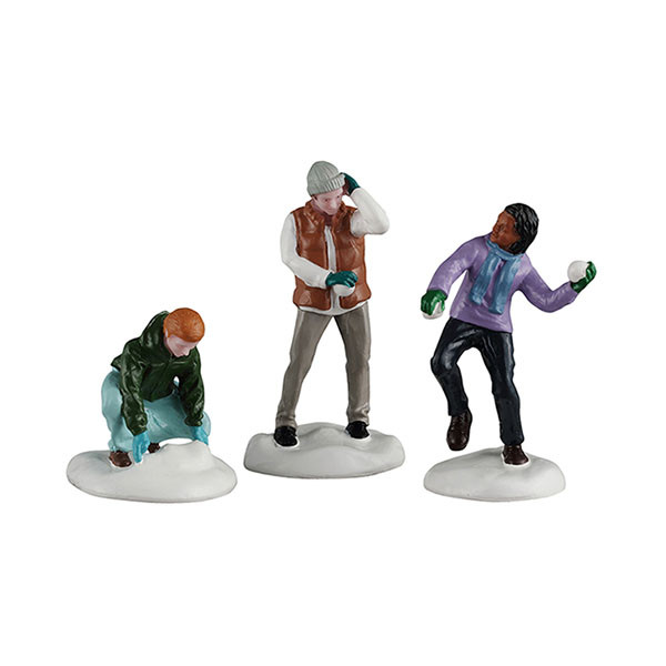 Lemax Kerstminiatuur | Lemax | Snowball Fight | General Products | Set van 3 (Handgeschilderd) 62619 K151001582 - 1