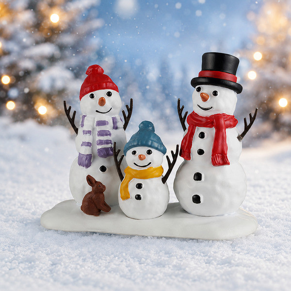 Lemax Kerstminiatuur | Lemax | Snowman Family | Santa's Wonderland (Handgeschilderd) 62618 K151001533 - 2