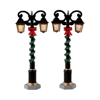 Lemax Kerstminiatuur | Lemax | Splendid Lights | Caddington Village | Set van 2 (Led, Handgeschilderd) 34090 K151001512