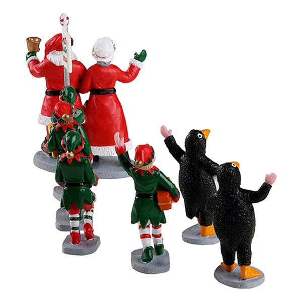 Lemax Kerstminiatuur set | Lemax | Santa’s Elf Parade | Caddington Village (Set van 7, Handgeschilderd) 23592 K151001134 - 3