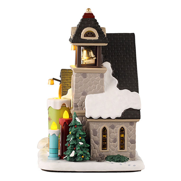 Lemax Kersttafereel | Lemax | Candlelight Church | Caddington Village (Bewegend, Led, Porselein, Handgeschilderd) 55310-EU K151001084 - 2