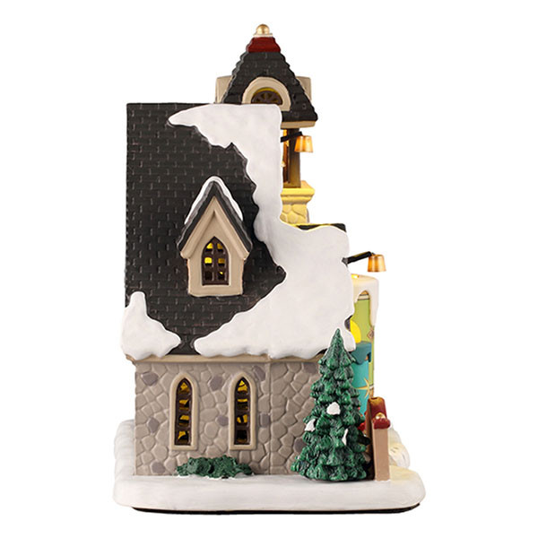 Lemax Kersttafereel | Lemax | Candlelight Church | Caddington Village (Bewegend, Led, Porselein, Handgeschilderd) 55310-EU K151001084 - 3
