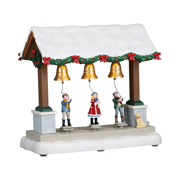 Lemax Kersttafereel | Lemax | Christmas Bells Are Ringing | Caddington Village (Batterijgevoed, Bewegend, Muziek, Led, Handgeschilderd) 64637 K151001500 - 1