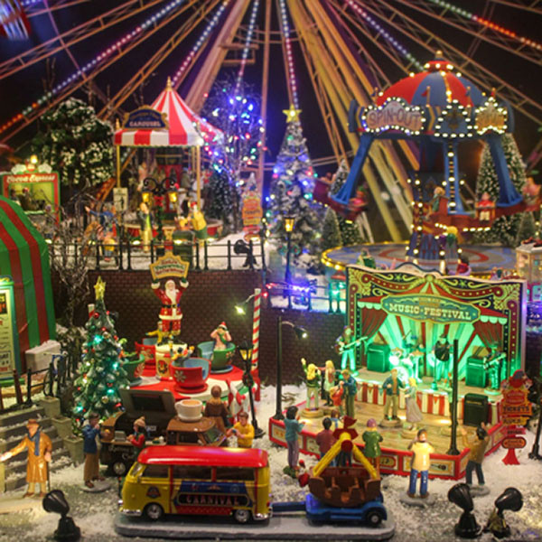 Lemax Kersttafereel | Lemax | Christmas Cheer Carousel | Caddington Village (Bewegend, Muziek, Led, Handgeschilderd) 14821 K151001076 - 3
