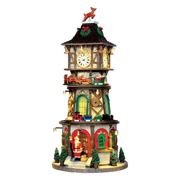 Lemax Kersttafereel | Lemax | Christmas Clock Tower | General Products (Bewegend, Muziek, Led, Handgeschilderd) 45735-EU K151001077 - 1
