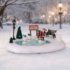 Lemax Kersttafereel | Lemax | North Pole Skating Rink | Santa’s Wonderland (Batterijgevoed, Bewegend, Handgeschilderd) 14837 K151001526 - 2