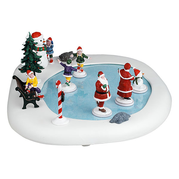 Lemax Kersttafereel | Lemax | Northern Lights Skating Pond | Santa’s Wonderland (Batterijgevoed, Bewegend, Handgeschilderd) 44363 K151001123 - 2