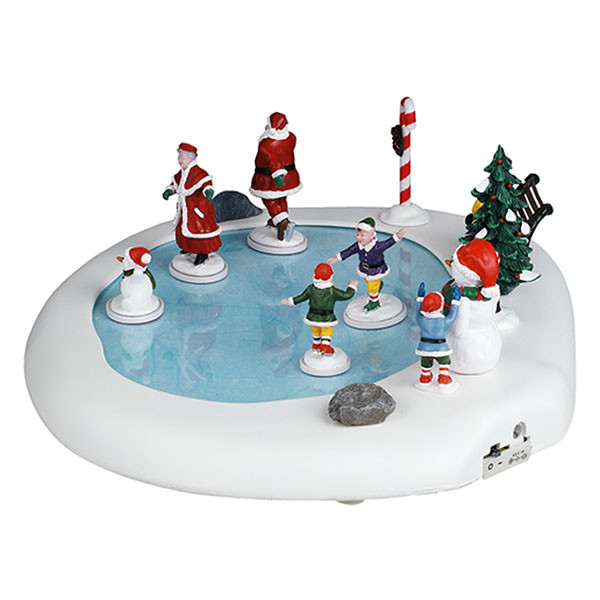 Lemax Kersttafereel | Lemax | Northern Lights Skating Pond | Santa’s Wonderland (Batterijgevoed, Bewegend, Handgeschilderd) 44363 K151001123 - 3