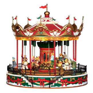 Lemax Kersttafereel | Lemax | Santa Carousel | Carnival (Bewegend, Muziek, Led) 34682-EU K151001079