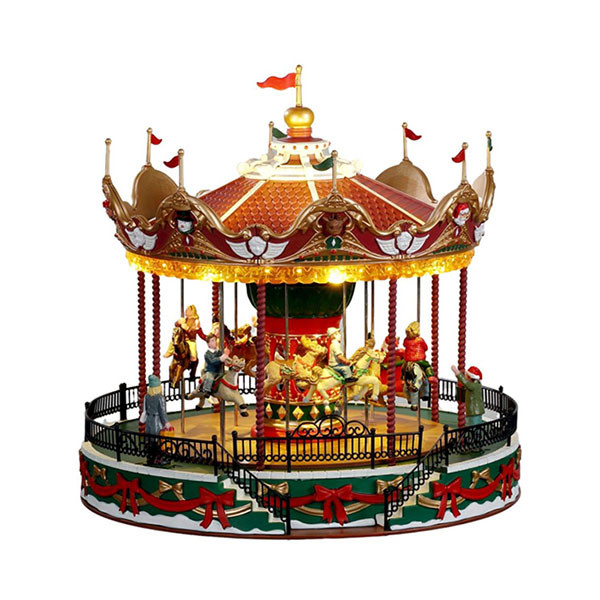 Lemax Kersttafereel | Lemax | Santa Carousel | Carnival (Bewegend, Muziek, Led, Handgeschilderd) 34682-EU K151001079 - 2