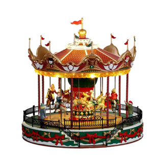 Lemax Kersttafereel | Lemax | Santa Carousel | Carnival (Bewegend, Muziek, Led, Handgeschilderd) 34682-EU K151001079 - 2