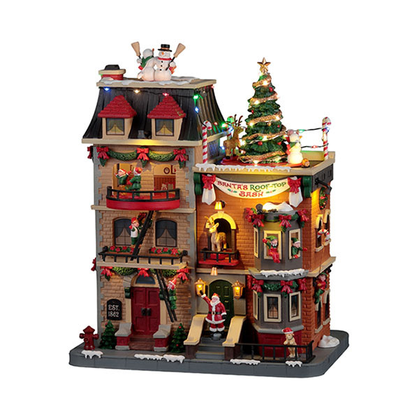 Lemax Kersttafereel | Lemax | Santa's Rooftop Bar | Santa's Wonderland (Bewegend, Muziek, Led, Handgeschilderd) 25861-EU K151001516 - 1
