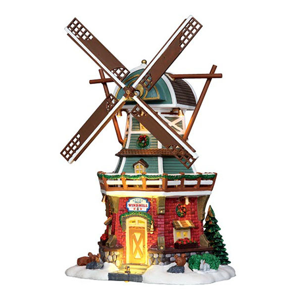 Lemax Kersttafereel | Lemax | Stony Brook Windmill | Vail Village (Bewegend, Led, Porselein, Handgeschilderd) 25384-EU K151001104 - 1