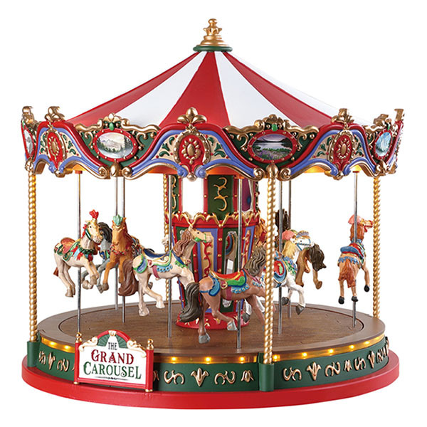 Lemax Kersttafereel | Lemax | The Grand Carousel | Carnival (Bewegend, Muziek, Led, Handgeschilderd) 84349-EU K151001075 - 2